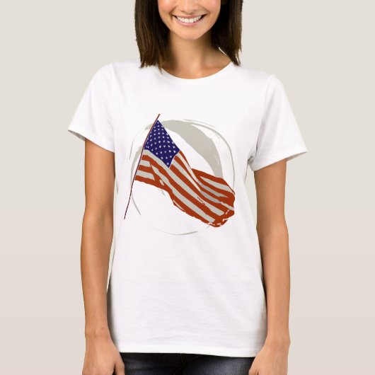 T-shirt drapeau américain (Devant)