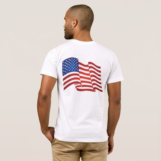 T-shirt Drapeau américain (Dos entier)