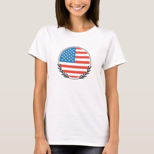 T-shirt drapeau américain (Devant)