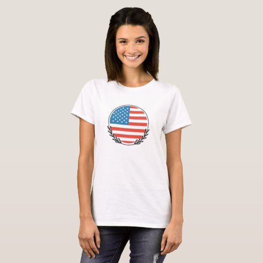 T-shirt drapeau américain (Devant entier)
