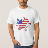 T-shirt Drapeau américain (Devant)