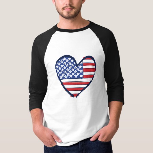 T-shirt Drapeau américain (Devant)