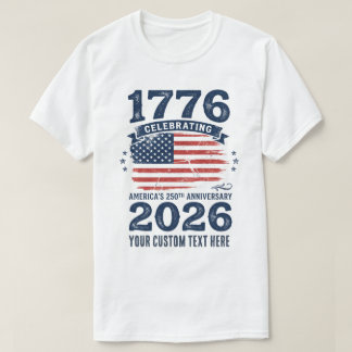 T-shirt Drapeau américain 1776 250e anniversaire
