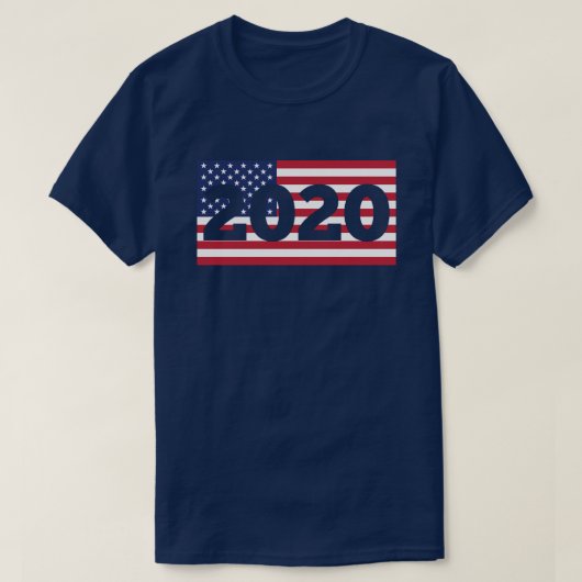 T-shirt Drapeau américain 2020 (Design devant)