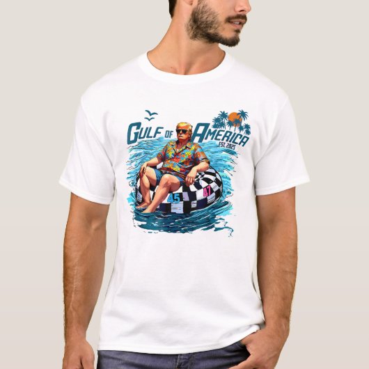 T-shirt Drapeau Américain 2025 Du Golfe De L'Amérique De R (Devant)