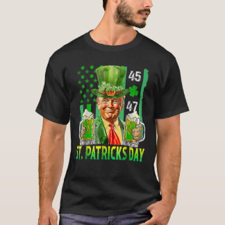 T-shirt Drapeau américain 2025 Jour de la St Patrick Vinta