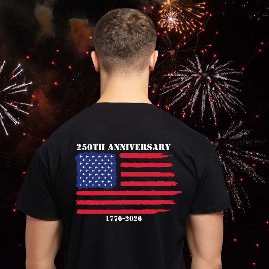 T-shirt Drapeau américain 250e anniversaire Avions à réact