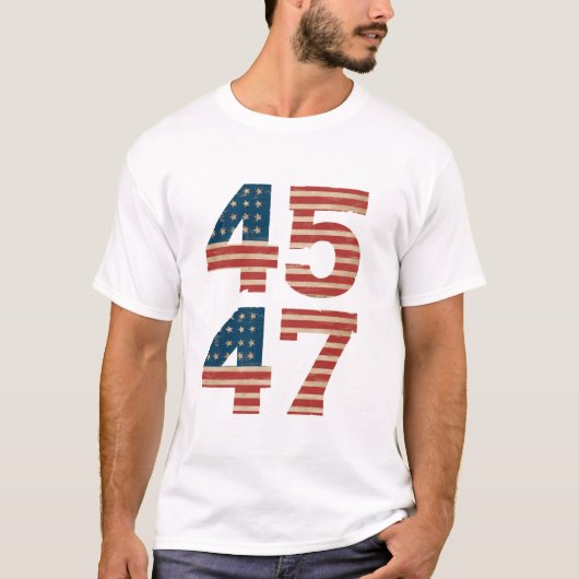 T-shirt Drapeau américain 45 47 (Devant)