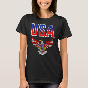 T-shirt Drapeau américain 4 juillet Aigle patriotique