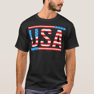 T-shirt Drapeau américain 4 juillet Amérique Amérique