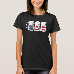 T-shirt Drapeau américain 4 juillet Hommes Femmes Merica