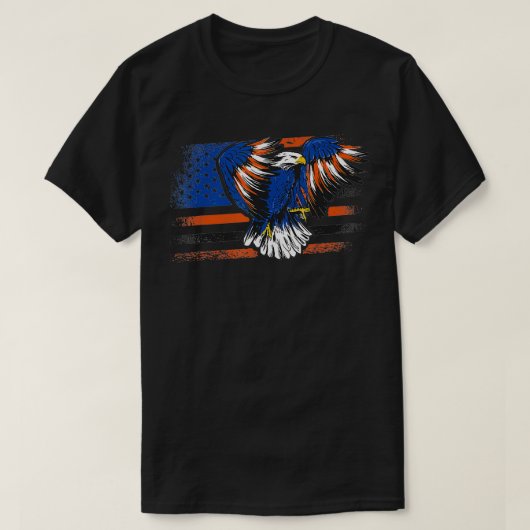 T-shirt Drapeau américain 4 juillet indépendance Fl améric (Design devant)