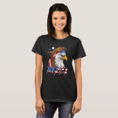 T-shirt Drapeau américain 4 juillet Merica Eagle Mullet (Devant entier)