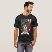 T-shirt Drapeau américain 4 juillet Spa Cavalier King Chal (Devant entier)