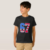 T-shirt Drapeau Américain 67 Six Sept Mème (Devant entier)