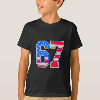 T-shirt Drapeau Américain 67 Six Sept Mème