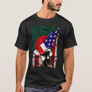 T-shirt Drapeau américain à moitié bengali RACINES drapeau