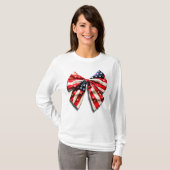 T-shirt Drapeau Américain à nœud (Devant entier)