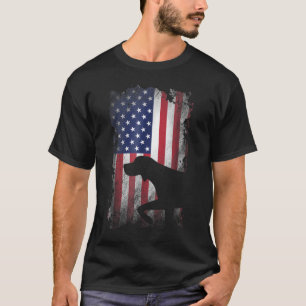 T-shirt Drapeau américain à poils courts allemand