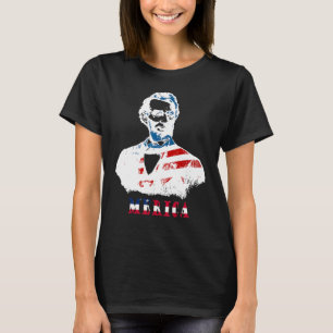 T-shirt Drapeau américain Abraham Lincoln 4 juillet