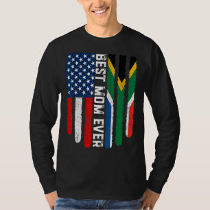 T-shirt Drapeau Américain Afrique du Sud Drapeau Meilleur