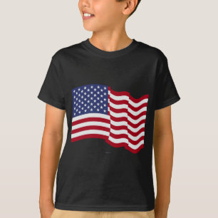 T-shirt Drapeau américain agitant