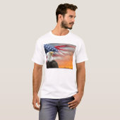 T-shirt Drapeau américain Aigle (Devant entier)