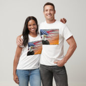 T-shirt Drapeau américain Aigle (Unisexe)