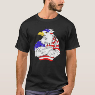T-shirt Drapeau américain Aigle patriotique États-Unis Aim