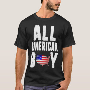 T-shirt Drapeau américain All American Boy 4 juillet Indep