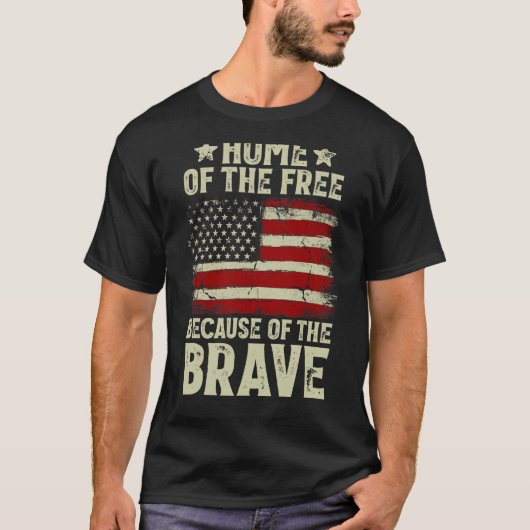 T-shirt Drapeau Américain Américain De La Liberté À Cause  (Devant)