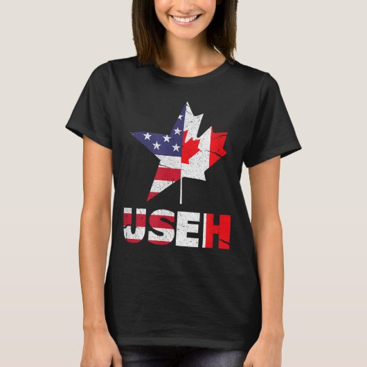 T-shirt Drapeau américain américain EH Funny Canada (Devant)