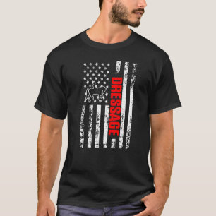 T-shirt Drapeau américain américain Sports Dressage Patrio