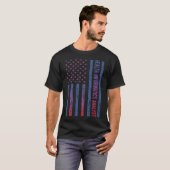 T-shirt Drapeau américain Analyste en informatique de sant (Devant entier)