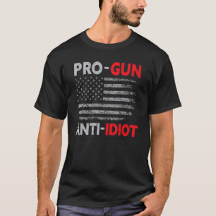 T-shirt Drapeau américain anti-arme Pro Gun
