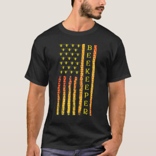 T-shirt Drapeau américain apiculteur apicole apiculteur