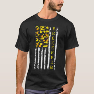 T-shirt Drapeau américain apiculture apiculteur apiculteur