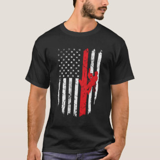T-shirt Drapeau américain Arboriste 4 juillet Patriotique 