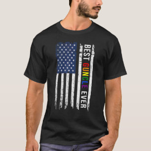 T-shirt Drapeau Américain Arc-En-Ciel Lgbtq
