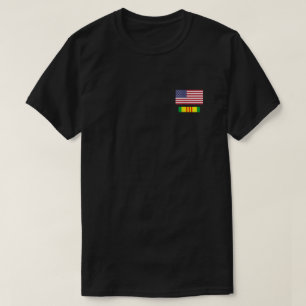 T-shirt Drapeau américain au-dessus du ruban Vietnam Serv