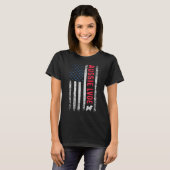 T-shirt Drapeau américain Aussie Love Australian Shepherd (Devant entier)