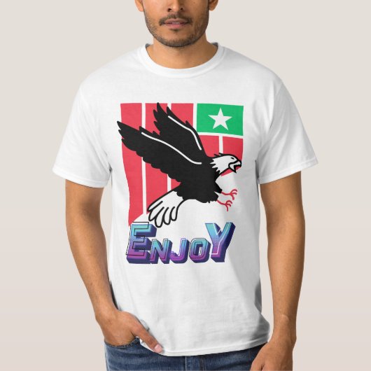 T-shirt Drapeau américain avec aigle (Devant)