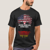 T-shirt Drapeau américain avec racines allemandes USA (Devant)