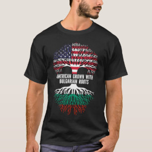 T-shirt Drapeau américain avec racines bulgares USA