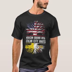 T-shirt Drapeau américain avec racines de la ville du Vati