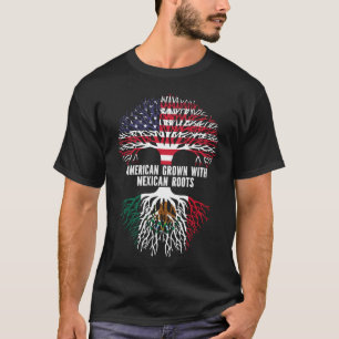 T-shirt Drapeau américain avec racines mexicaines USA