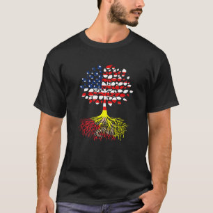 T-shirt Drapeau Américain Avec Racines Siciliennes Premium