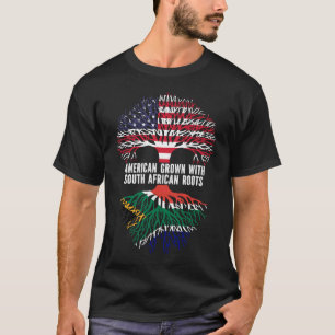T-shirt Drapeau américain avec racines sud-africaines USA