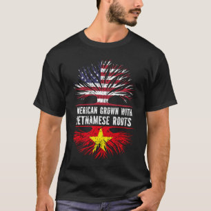 T-shirt Drapeau américain avec racines vietnamiennes USA