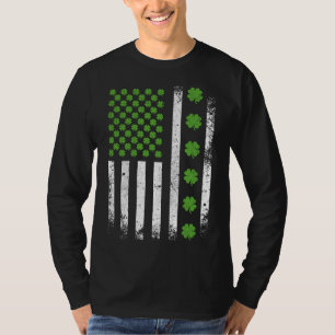 T-shirt Drapeau américain avec shamrock MLS